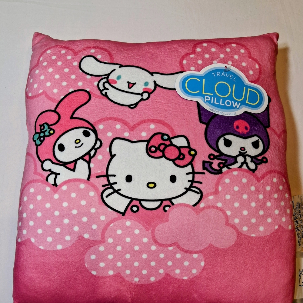 Sanrio Hello Kitty & Friends Pink Cloud Travel Pillow